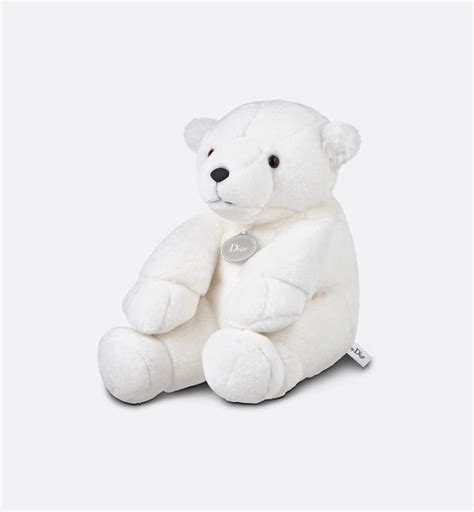 dior teddy bear white fur